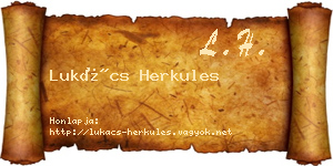 Lukács Herkules névjegykártya